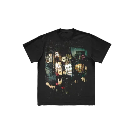 Embrace the chaos with the 'Glitch Photo' Slipknot t-shirt. This black tee showcases a dynamic glitch-inspired graphic on the front and the iconic 25th anniversary tribal S logo on the back. Ideal for fans who want to merge cutting-edge design with a tribute to Slipknot’s enduring legacy. Get yours today and stand out!