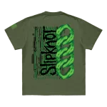 Show your Slipknot pride with the '9 Star' military green t-shirt. Featuring a unique 9-star design on the front and the iconic 25th anniversary tribal S logo on the back, this shirt blends a rugged military look with a tribute to Slipknot's legacy. Perfect for fans who want to stand out and celebrate in style. Order yours today!