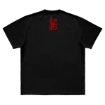 Black t-shirt featuring city specific Slipknot 2024 tour artwork for New York City on front and a 25th anniversary tribal S logo on back