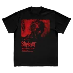 Shop the exclusive Slipknot 2024 Camden, NJ tour t-shirt in black. Featuring unique city-specific artwork on the front and a 25th anniversary tribal S logo on the back. Perfect for fans celebrating a quarter-century of Slipknot's iconic music. Grab yours now and show your support!