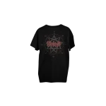 Rock out with the 'All Hope Is Gone' black t-shirt, featuring the classic album art on the front and a distinctive logo with a 9-point star on the back. Perfect for fans who want to celebrate Slipknot’s iconic album and showcase their dedication in style. Get your exclusive tee now and stand out!