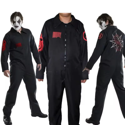 Slipknot No.4-8 Men’s Maskless Cosplay Jumpsuit – Halloween & Performance Costume