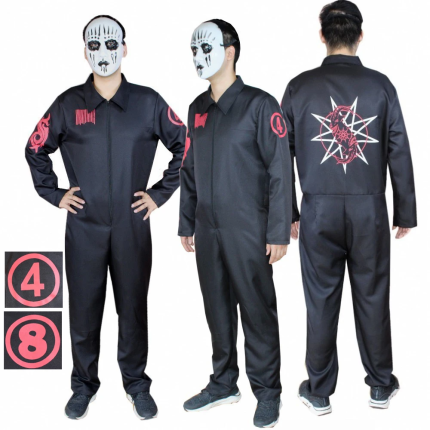 Slipknot-Inspired Men's Halloween Cosplay Jumpsuit – Perfect for Halloween Parties!