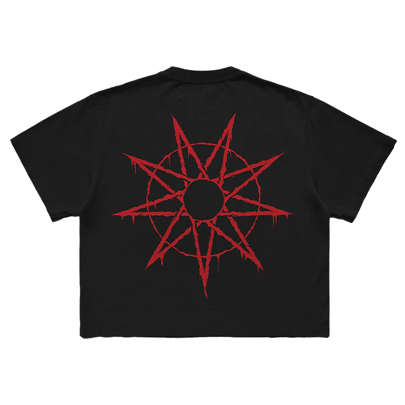 Logo + 9 Point Star Crop Top
