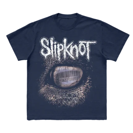 Show your love for Slipknot with this bold Midnight Blue tee featuring the iconic Eye graphic. Made from soft cotton with a unisex fit, it's perfect for concerts or everyday wear. Official 2025 band merch—dark, intense, and unmistakably Slipknot.