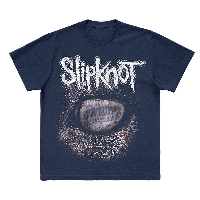 Show your love for Slipknot with this bold Midnight Blue tee featuring the iconic Eye graphic. Made from soft cotton with a unisex fit, it's perfect for concerts or everyday wear. Official 2025 band merch—dark, intense, and unmistakably Slipknot.