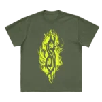 Flamed Tribal S T-Shirt (Military Green)